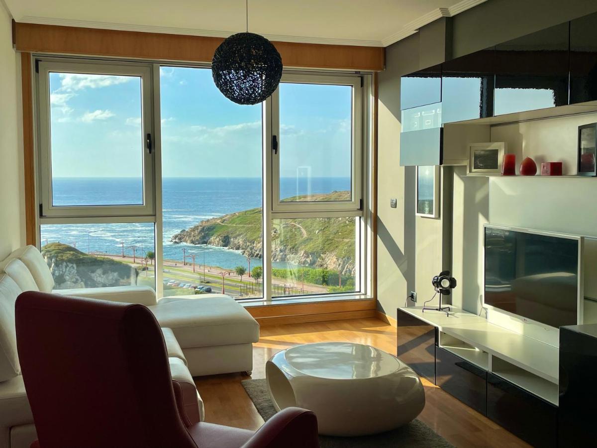 Parking, Vistas Al Mar Y Tres Habitaciones A Coruna Exterior photo